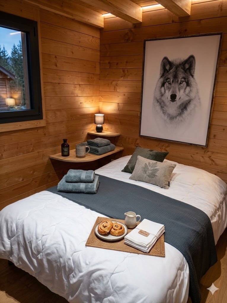 La chambre Louve. Un lit 140*190